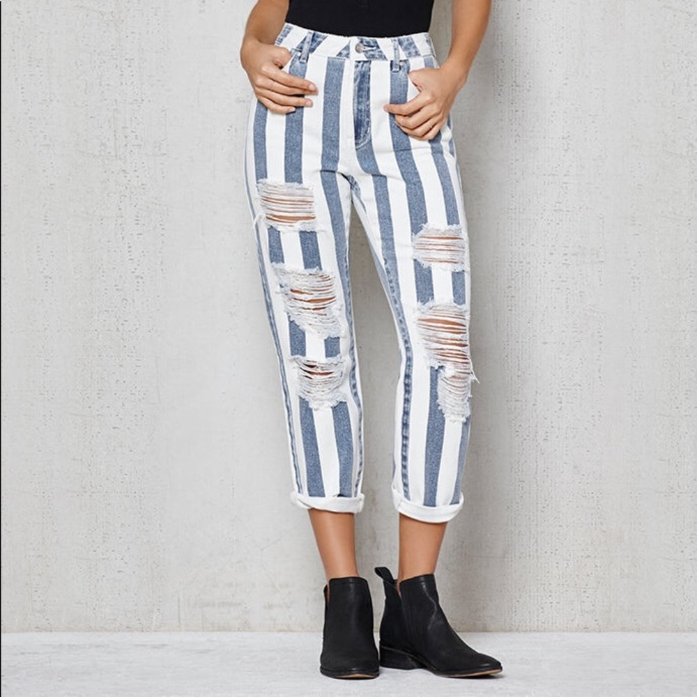 Pacsun: Striped mom jeans